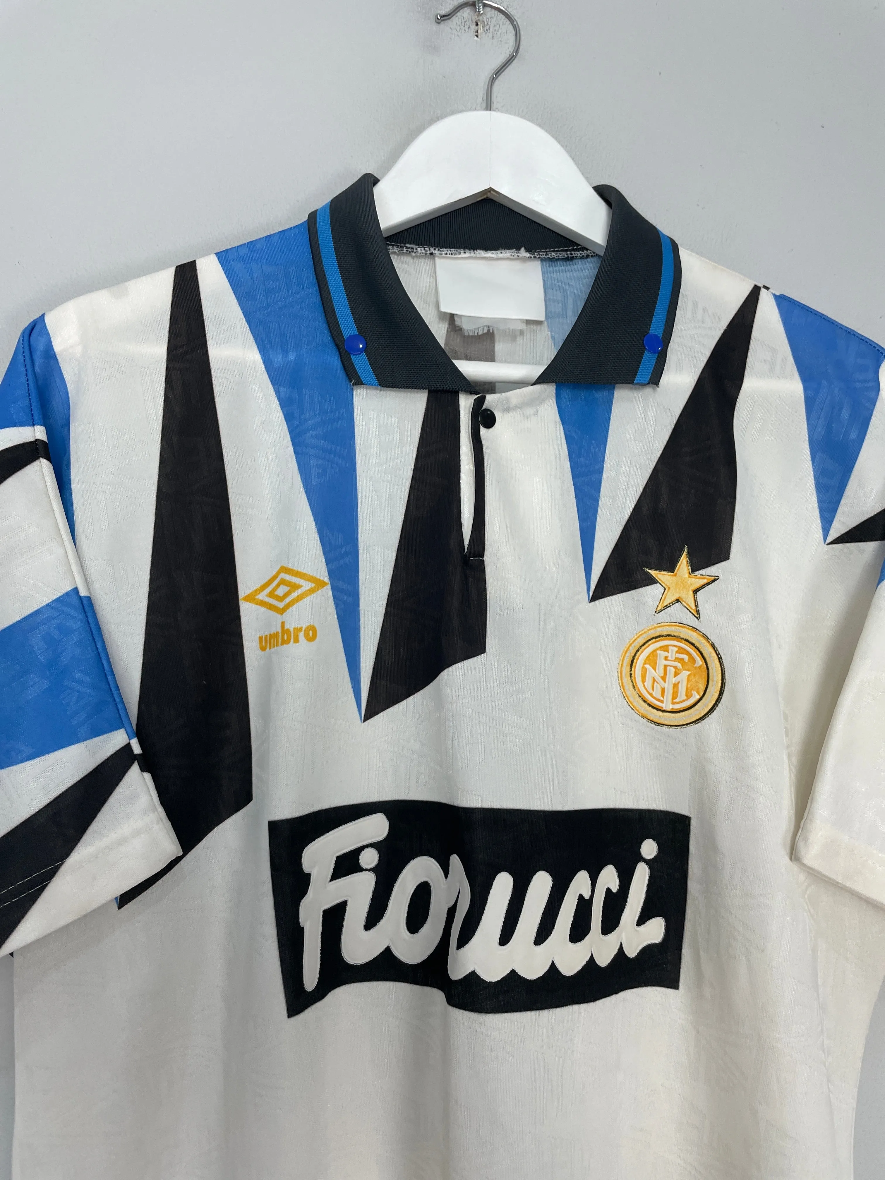 1992/93 INTER MILAN AWAY SHIRT (L) UMBRO