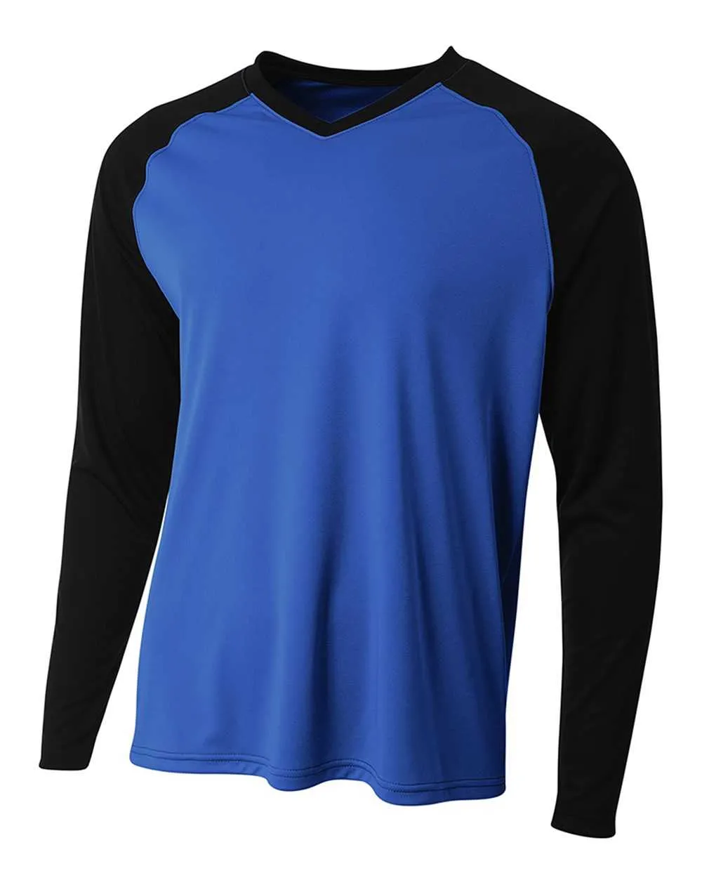 A4 N3374 Long Sleeve Strike Raglan Tee - Royal Black