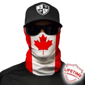 Adult UV Face Shield, Neck Gaiter, Balaclava, Face Mask - Canada Flag