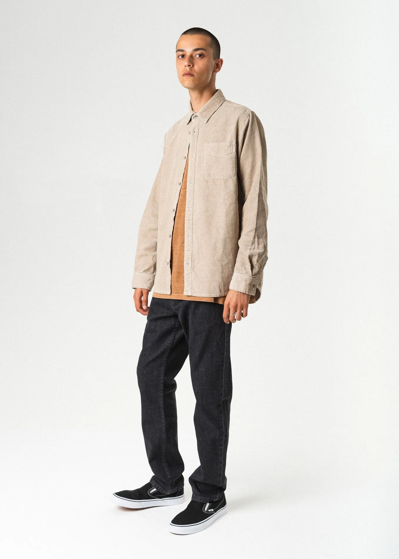 Afends Mens Faint - Hemp Corduroy Long Sleeve Shirt