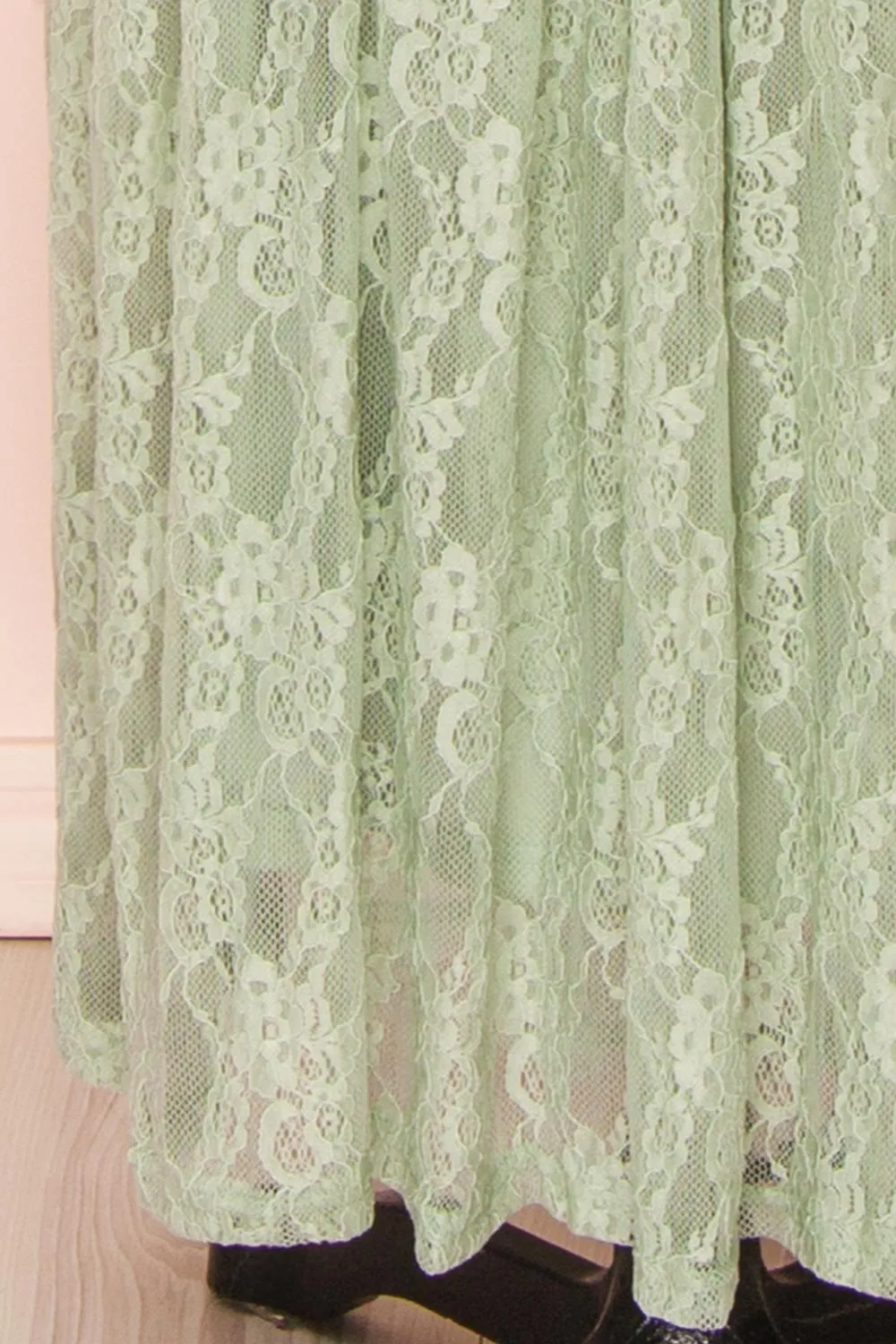 Amarys Sage | Tiered Lace Maxi Dress