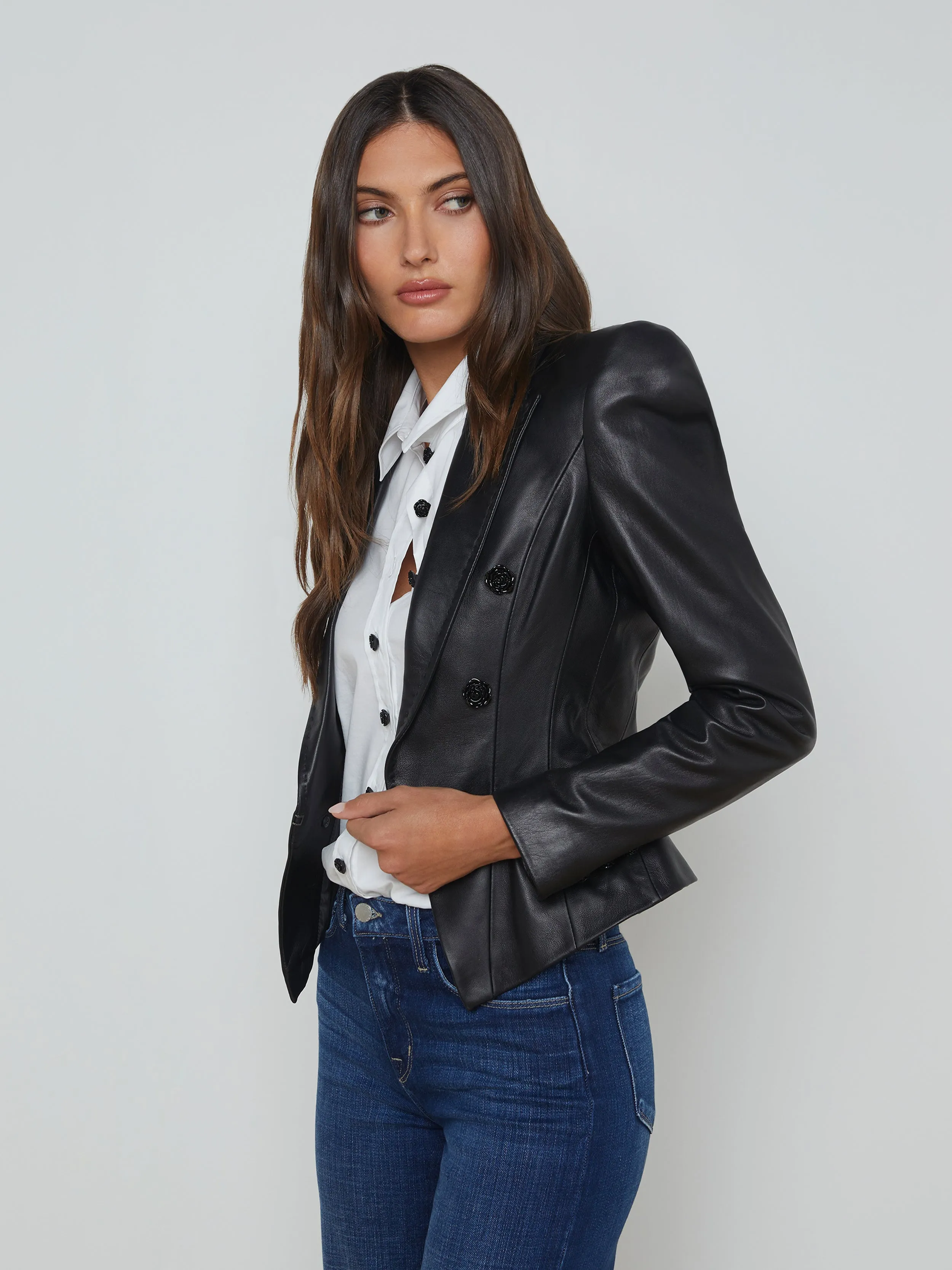 Andalusia Leather Blazer