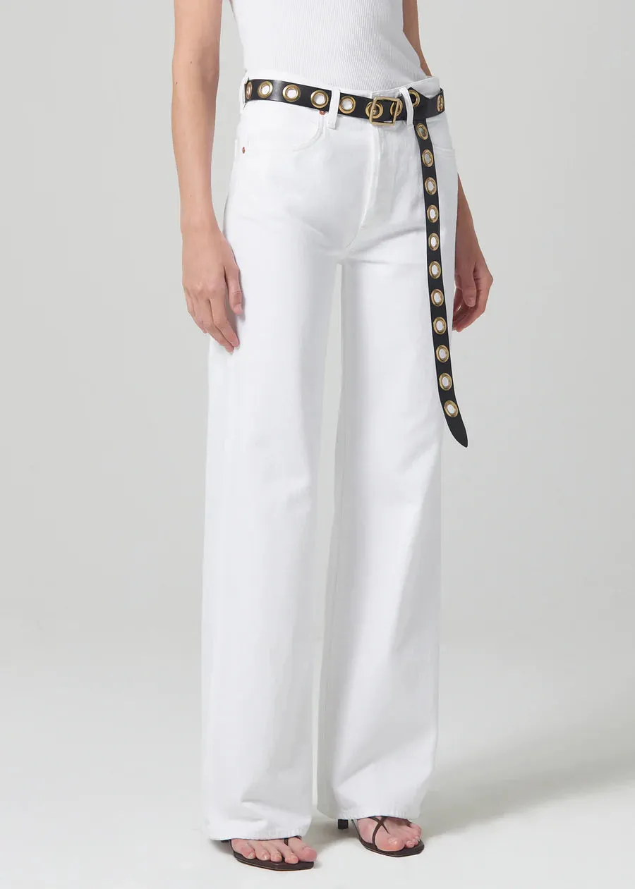 Annina High Rise Wide Leg Jean 33" - Seashell