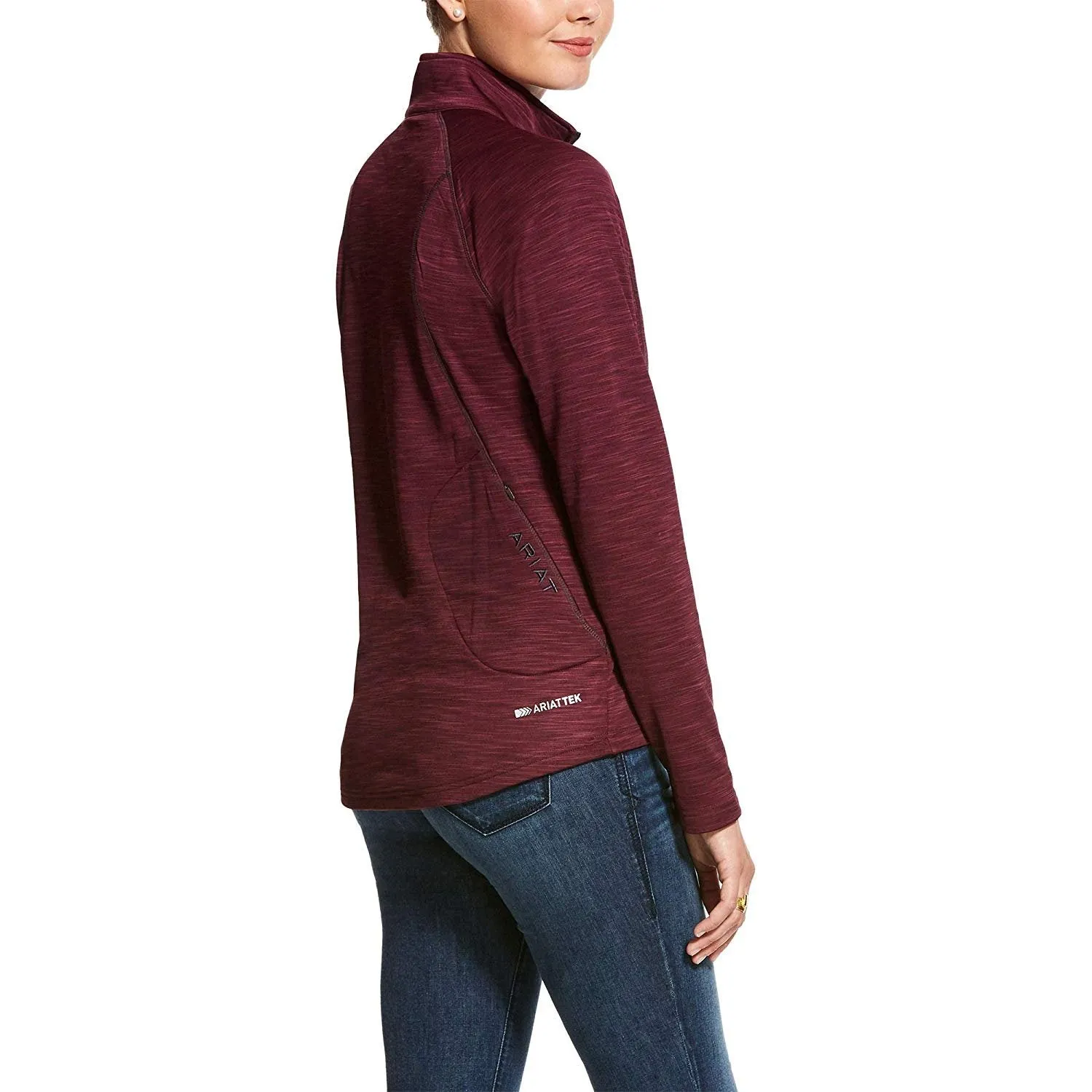 Ariat Women's Conquest 2.0 1/2 Zip Sweatshirt Laylow Red, X-Small