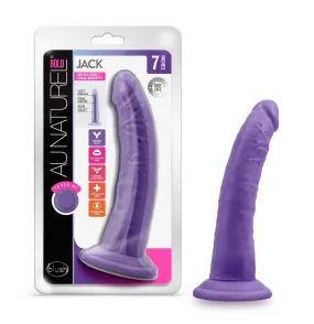 Au Naturel Bold By Blush® | Jack Realistic Purple 7.5-Inch Long Dildo With Balls & Suction Cup Base