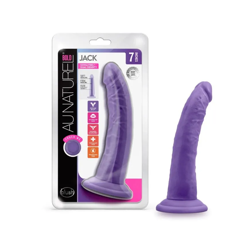 Au Naturel Bold Jack Dildo - 7 inch (Purple)