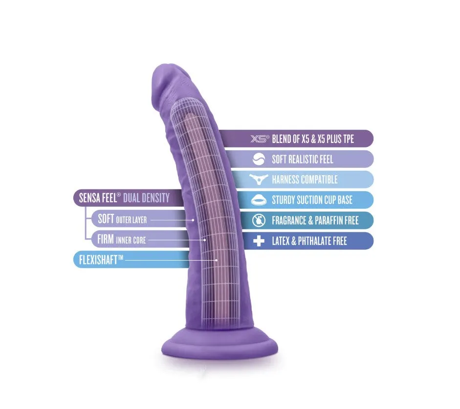 Au Naturel Bold Jack Dildo - 7 inch (Purple)