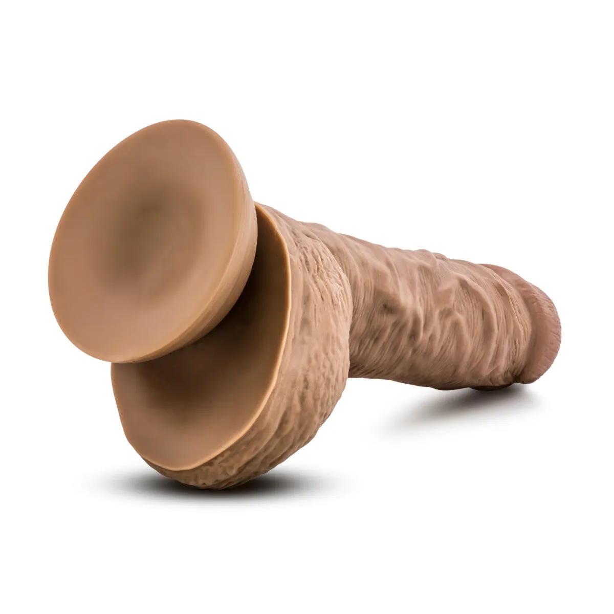 Au Naturel By Blush® | Big Billy Realistic Mocha 9-Inch Long Dildo With Balls & Suction Cup Base