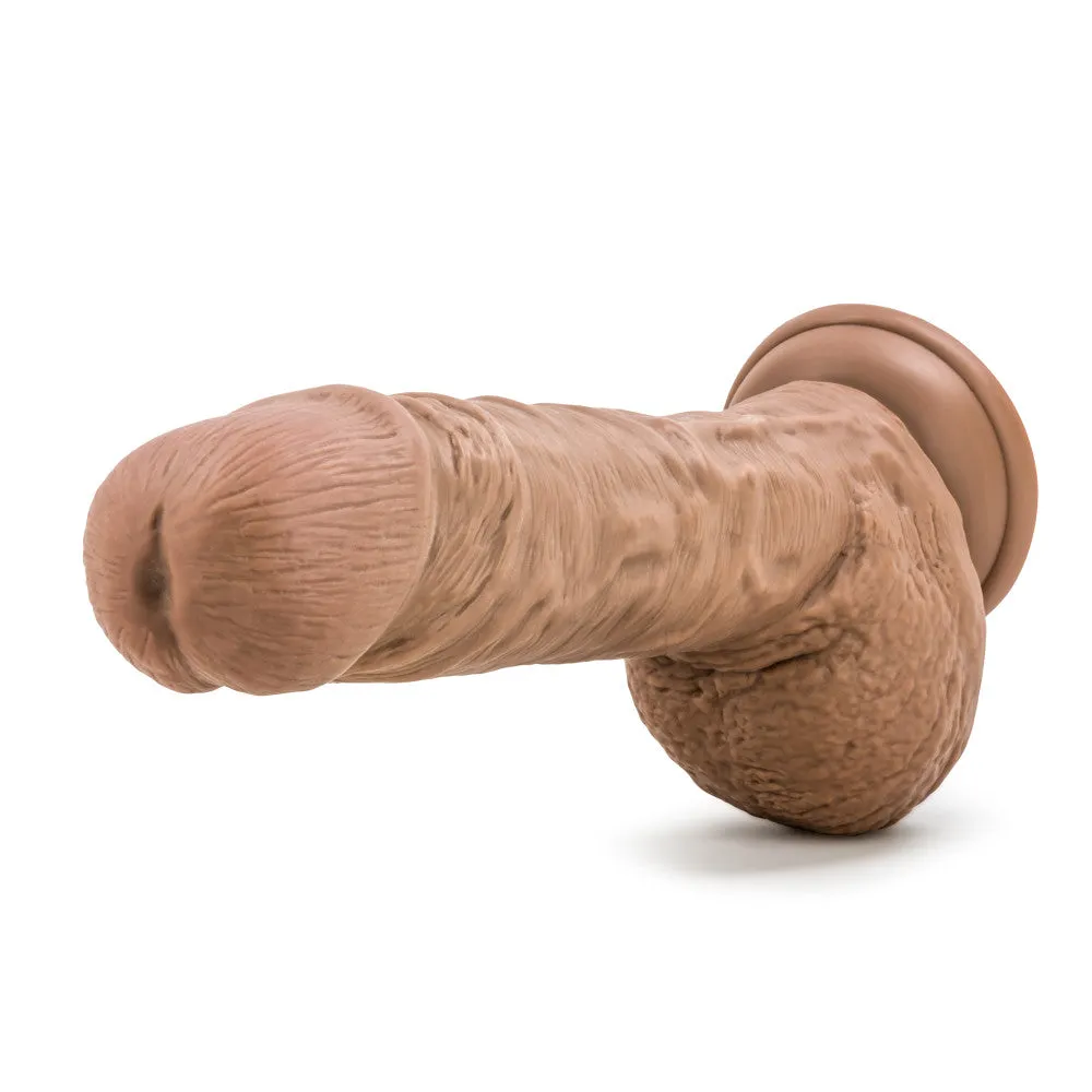 Au Naturel By Blush® | Big Billy Realistic Mocha 9-Inch Long Dildo With Balls & Suction Cup Base