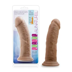 Au Naturel By Blush® | Realistic Mocha 8-Inch Long Dildo With Suction Cup Base