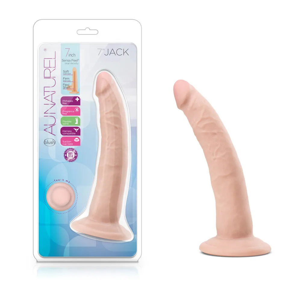 Au Naturel By Blush® | Realistic Vanilla 7.5-Inch Long Dildo With Suction Cup Base