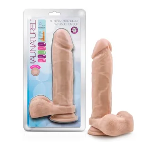 Au Naturel By Blush® | Realistic Vanilla 9-Inch Long Dildo With Balls & Suction Cup Base