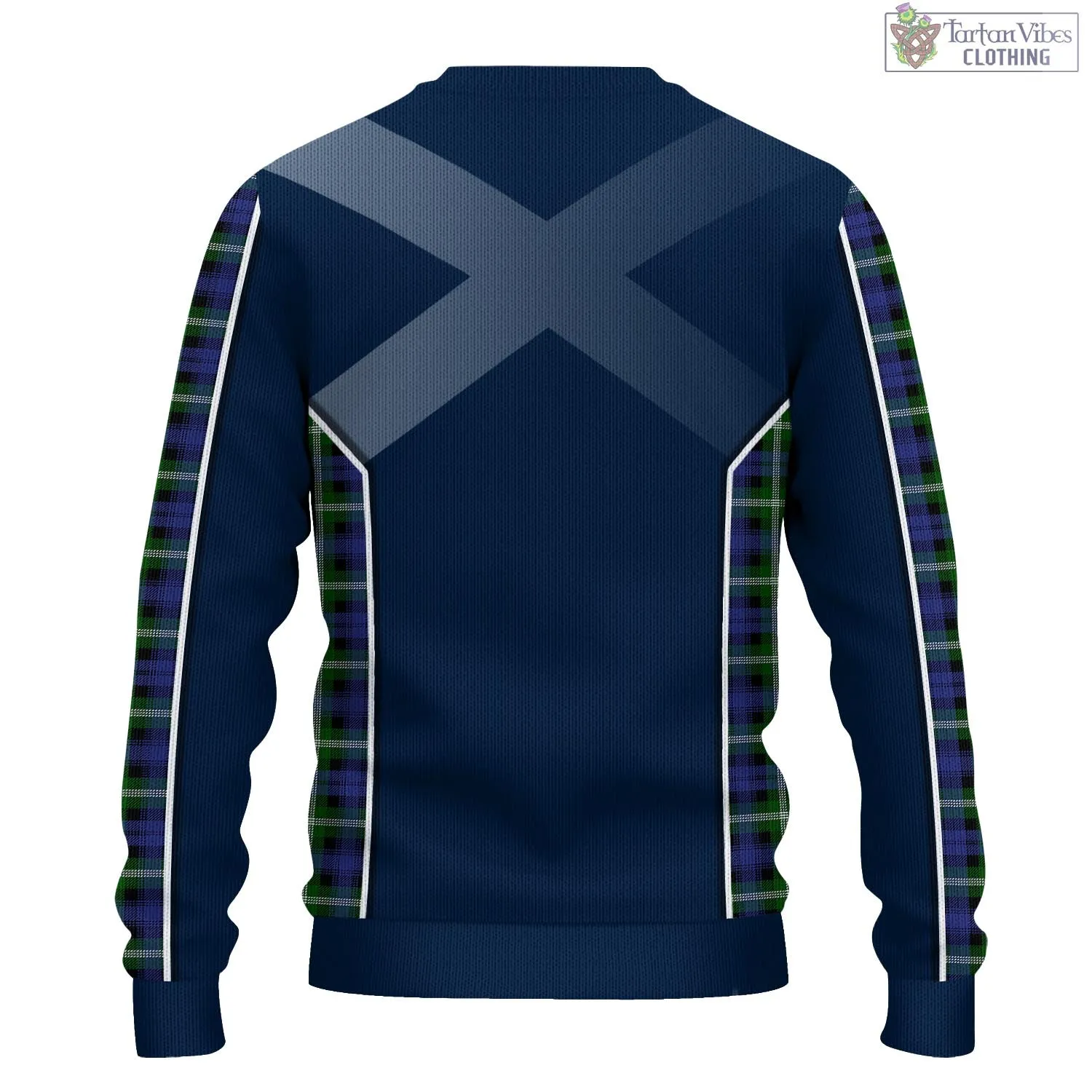 Baillie (Bailey) Tartan Knitted Sweatshirt with Family Crest and Scottish Thistle Vibes Sport Style