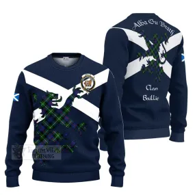 Baillie (Bailey) Tartan Lion Rampant Ugly Sweater Proudly Display Your Heritage with Alba Gu Brath and Clan Name