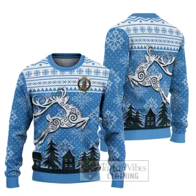 Baird Clan Christmas Ugly Sweater with Tartan and Celtic Reindeer Style