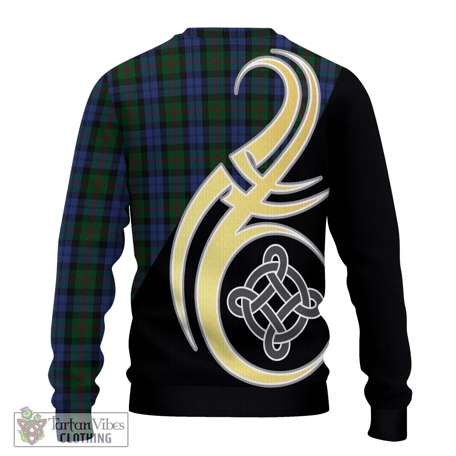 Baird Tartan Ugly Sweater with Family Crest and Celtic Symbol Style