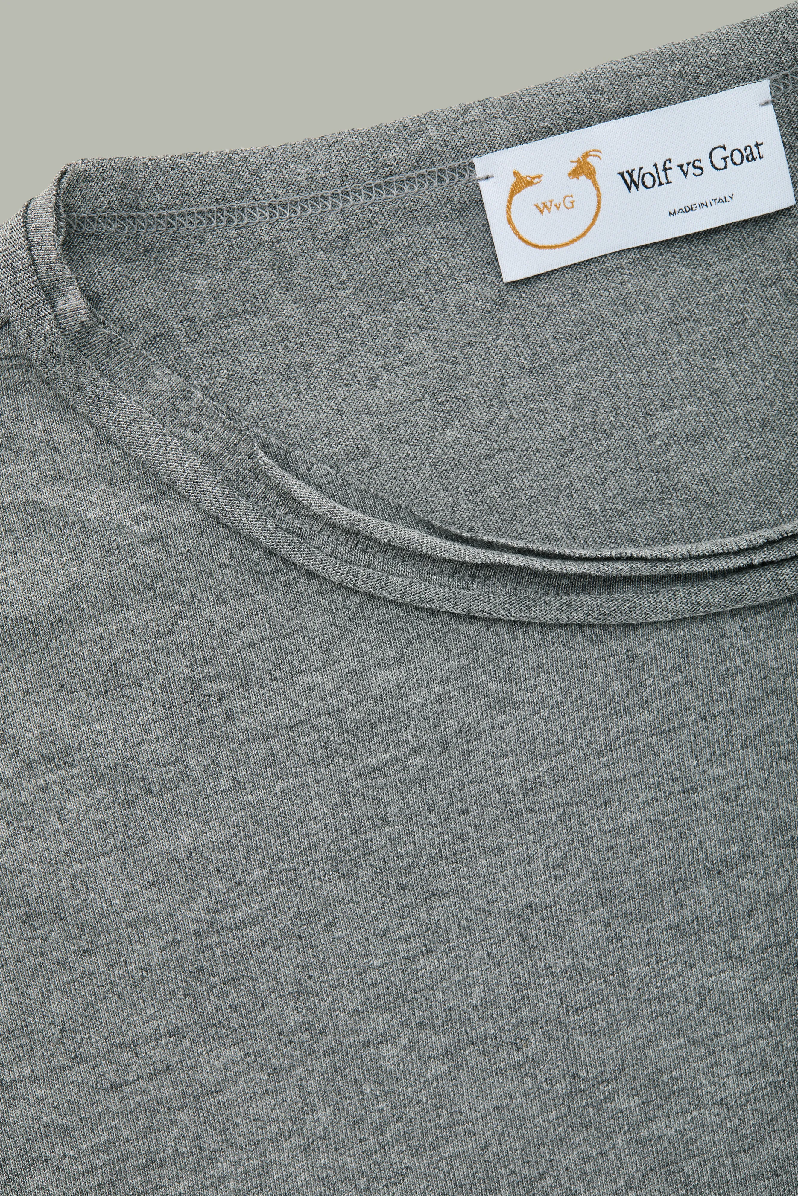 Bamboo Sorona Short Sleeve Roll Neck Gray