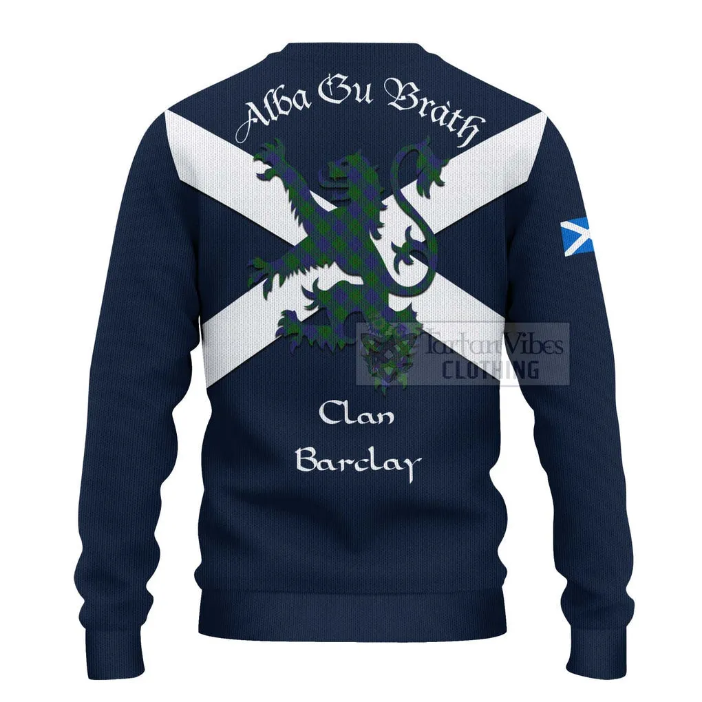 Barclay Tartan Lion Rampant Ugly Sweater Proudly Display Your Heritage with Alba Gu Brath and Clan Name