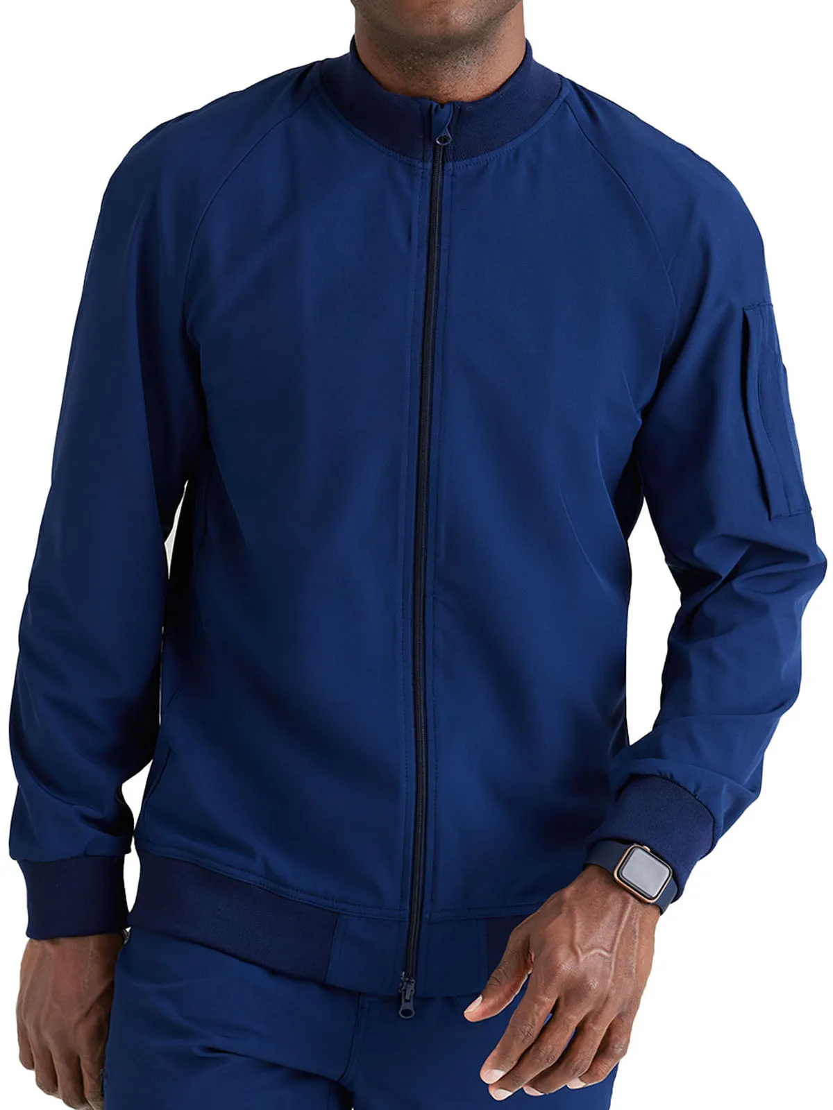 Barco One - Men's Knit Neck Bomber Warm-Up Jacket