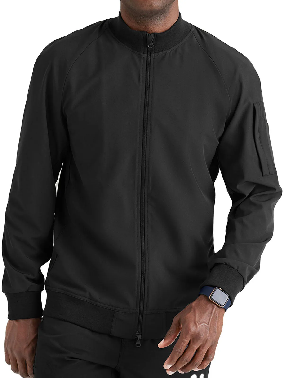 Barco One - Men's Knit Neck Bomber Warm-Up Jacket