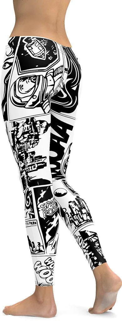 Black & White Comic Book Leggings