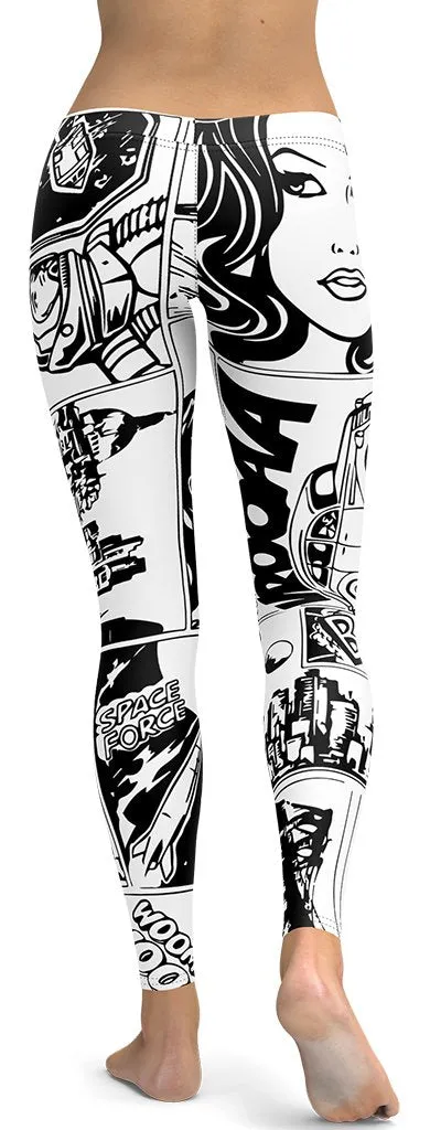 Black & White Comic Book Leggings