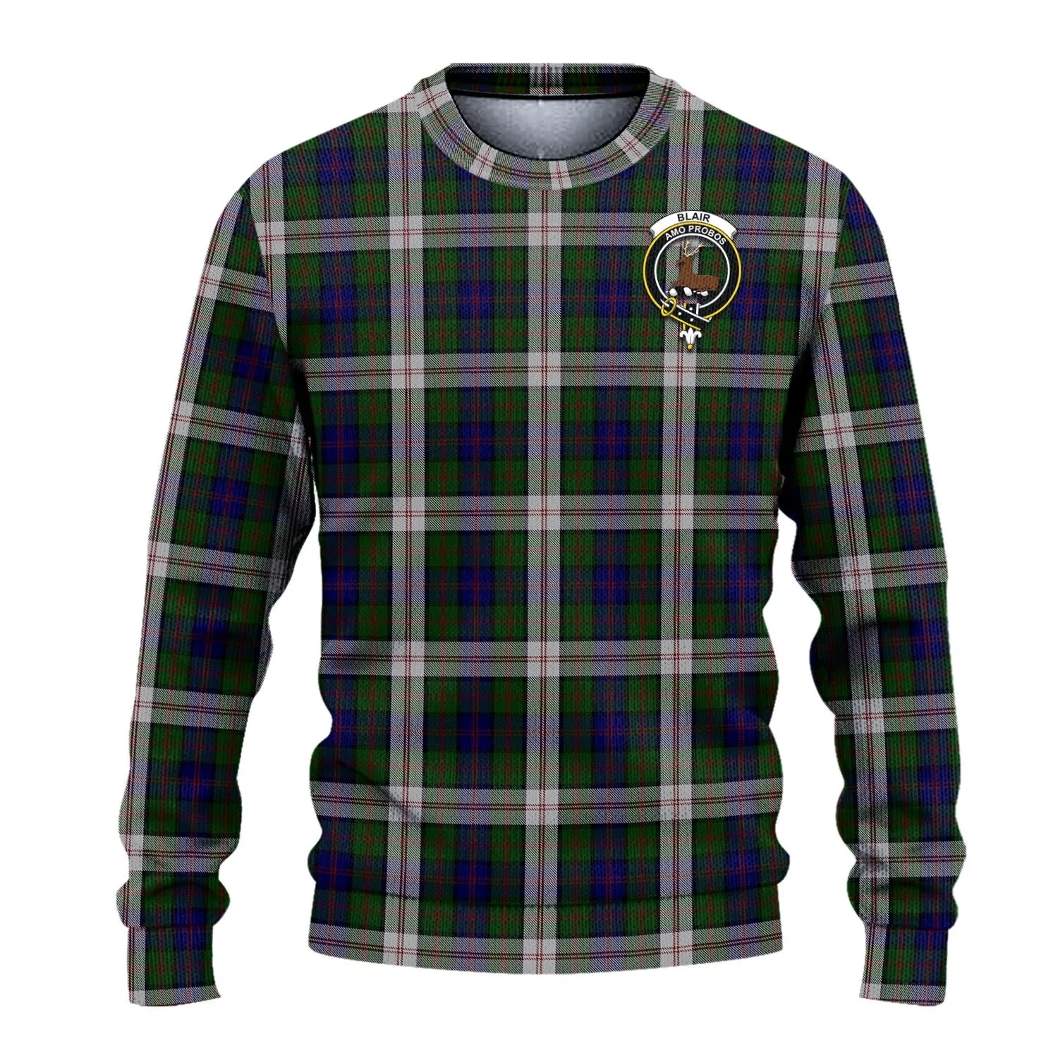 Blair Dress Tartan Ugly Sweater with Family Crest