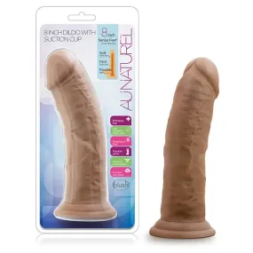 Blush Au Naturel 8 in. Posable Dual Density Dildo with Suction Cup Tan