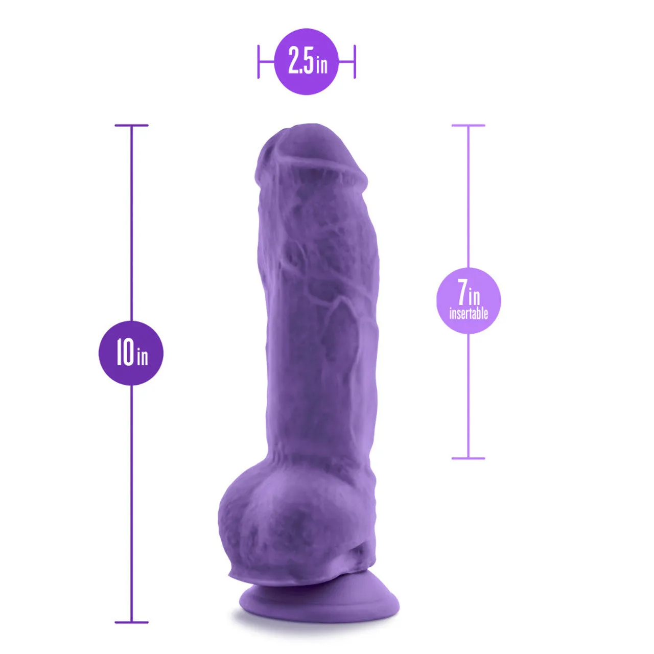 Blush Au Naturel Bold Big Boy 10" Dildo - Purple