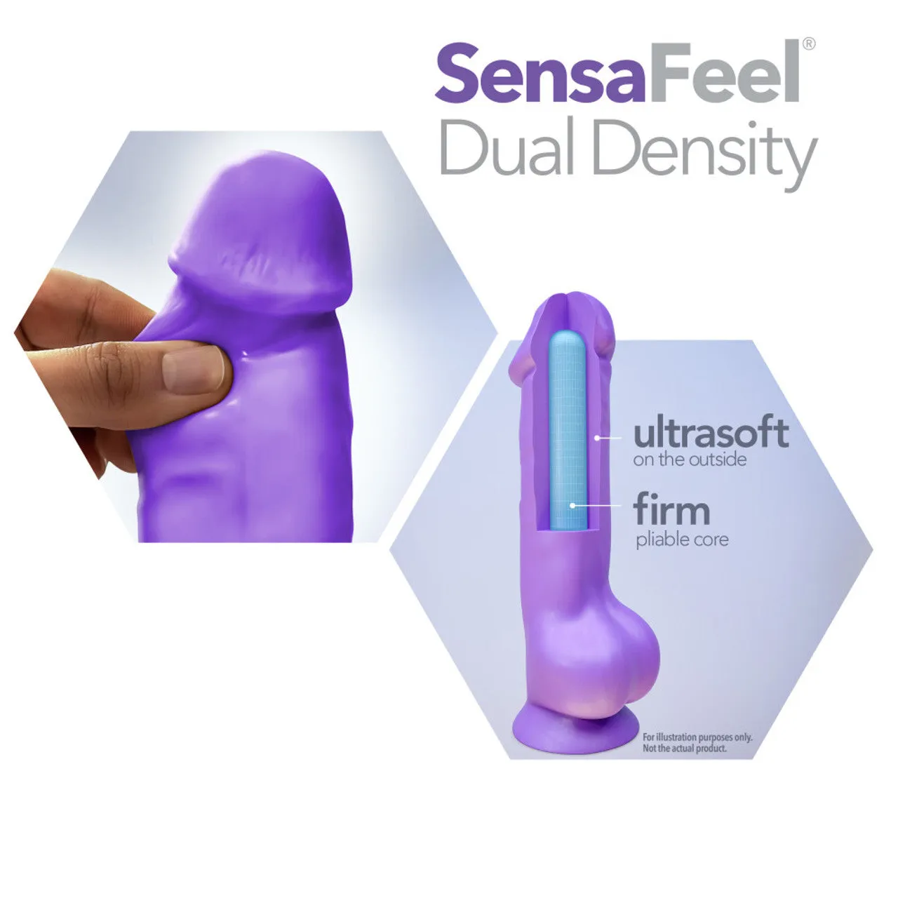 Blush Au Naturel Bold Big Boy 10" Dildo - Purple