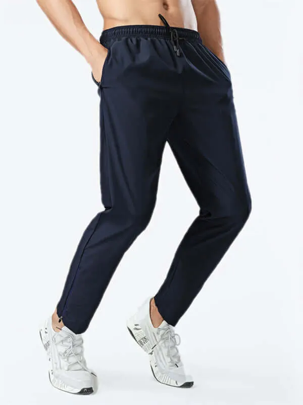 Breathe Easy: Quick-Dry Ice Silk Drawstring Trousers