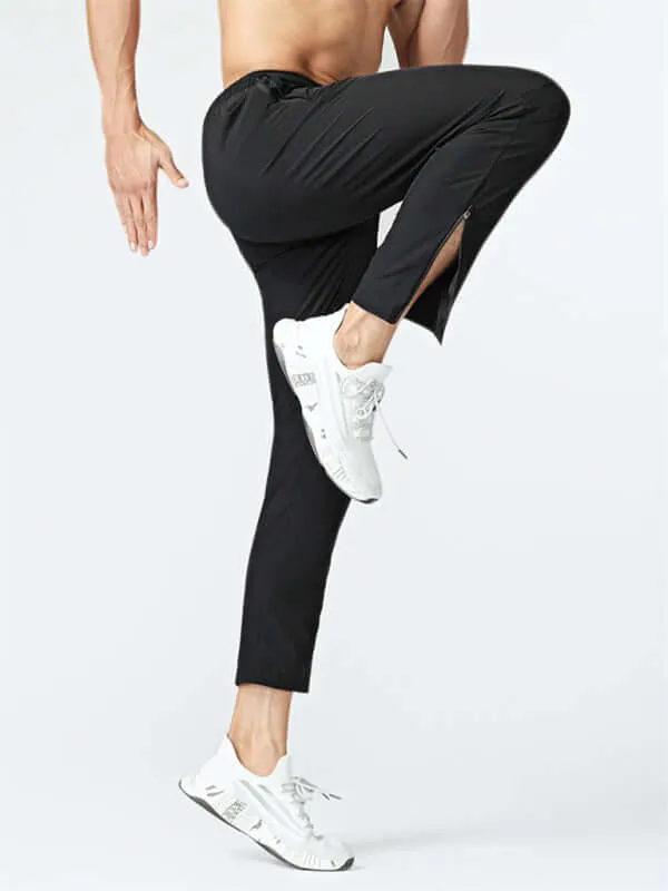 Breathe Easy: Quick-Dry Ice Silk Drawstring Trousers