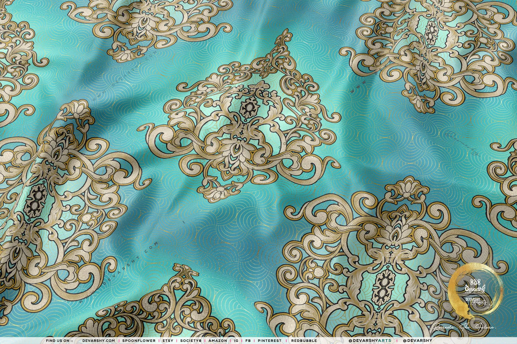 Brocade Print Apparel Fabric 3Meters , 9 Designs | 8 Fabrics Option | Fabric By the Yard | 066