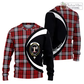 Brodie Dress Tartan Ugly Sweater with Family Crest Circle Style