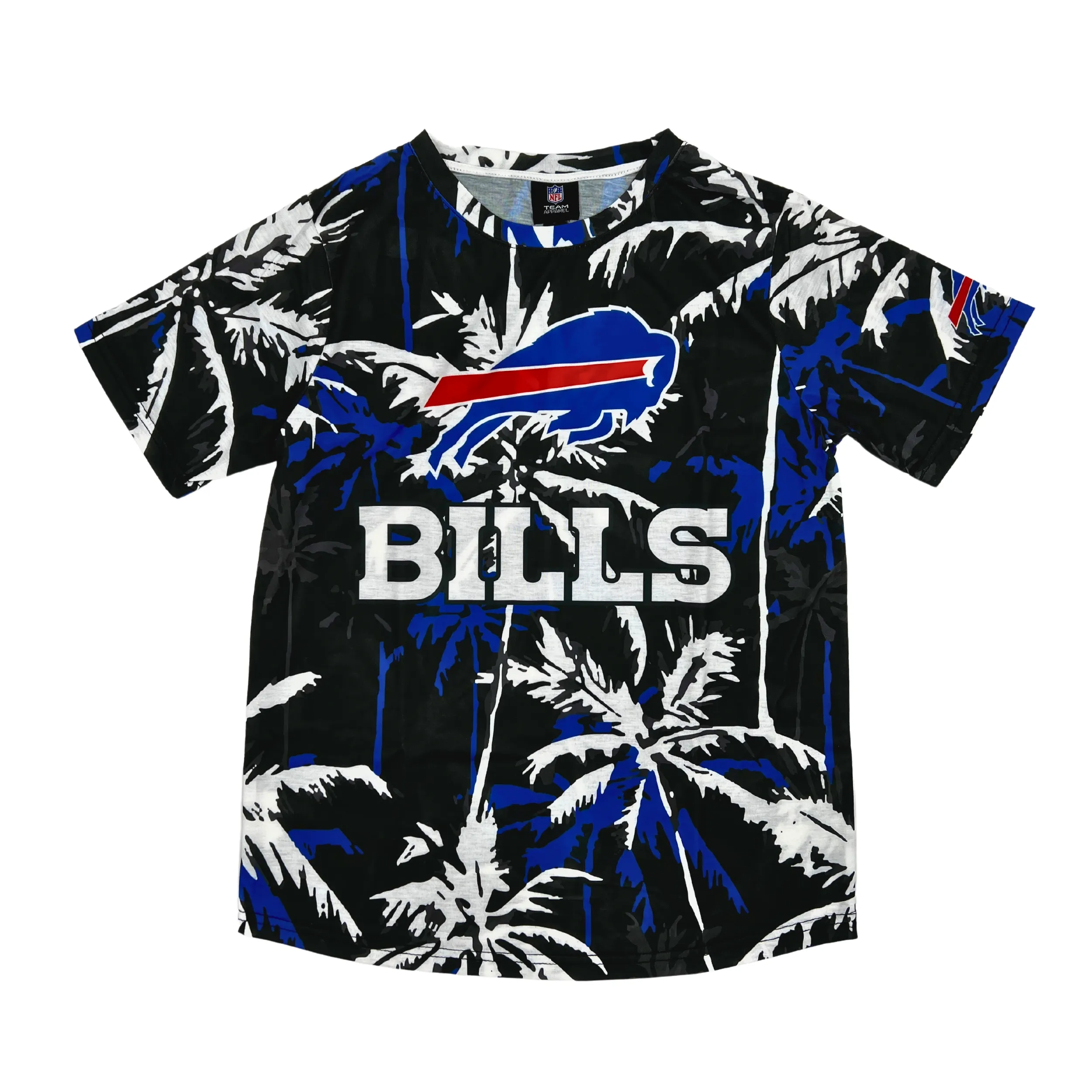 Buffalo Bills Floral Palm Rash Guard Short Sleeve Shirt