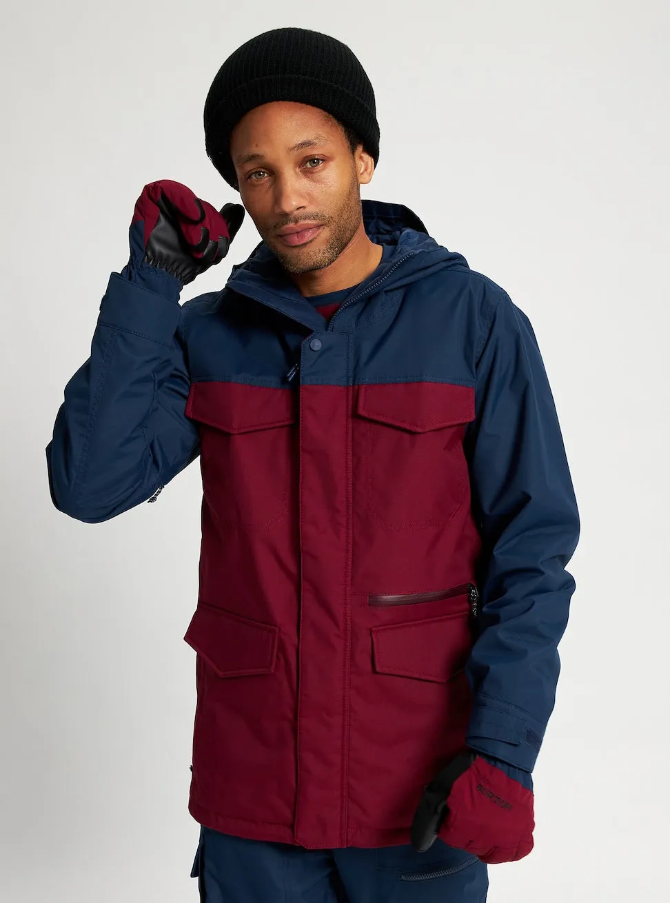 Burton Covert Mens Jacket Dressed Blue / Mulled Berry