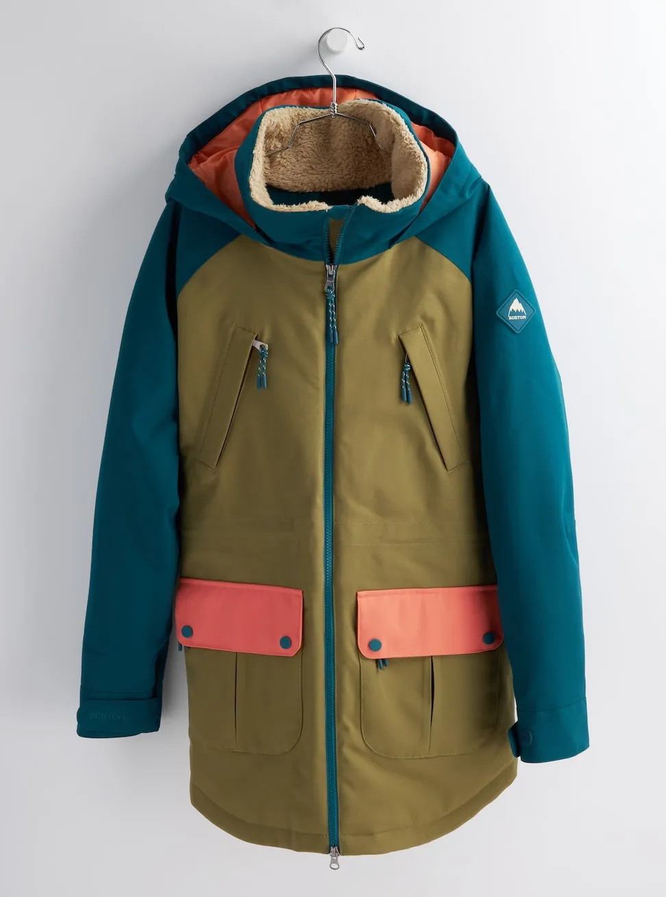 Burton Prowess Womens Jacket Shaded Spruce / Martini Olive / Persimmon