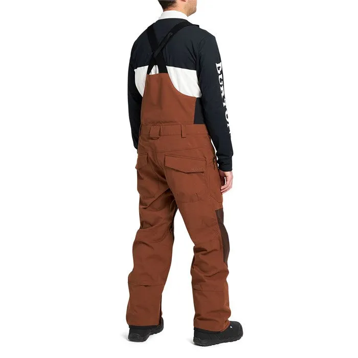 Burton Reserve Mens Bib Pants Bison / Seal Brown