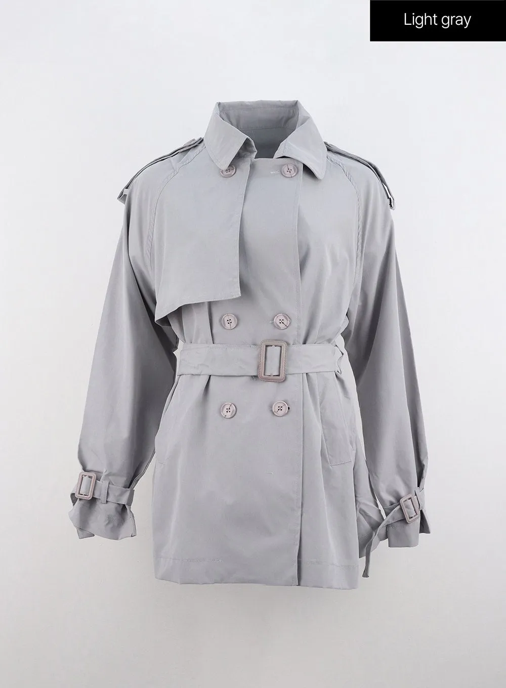 Buttoned Half Trench Coat IO320