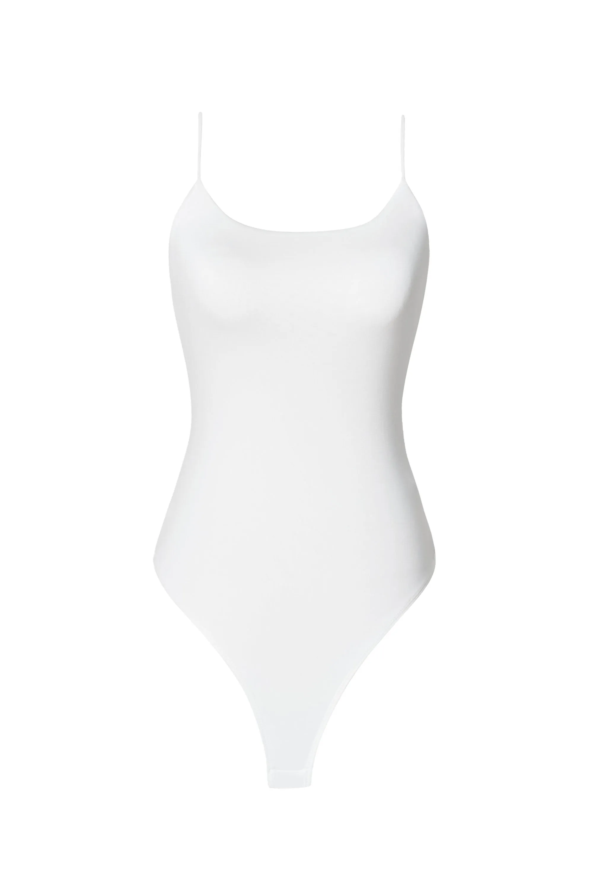 Catherine White Thin Strap Cami Bodysuit