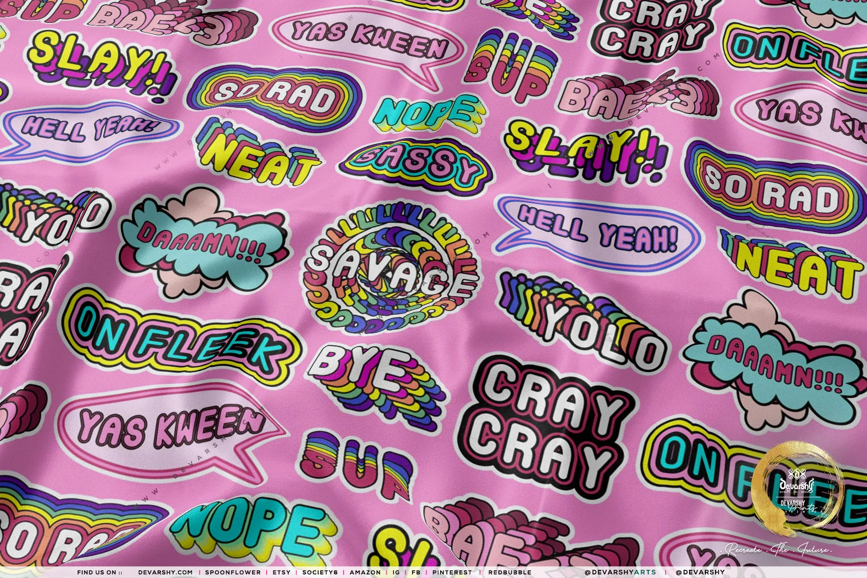 COMIC Strips Apparel Fabric 3Meters , 9 Designs | 8 Fabrics Option | Fabric By the Yard | 025