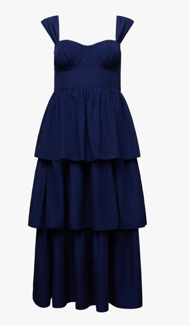 Corset Maxi Dress Navy