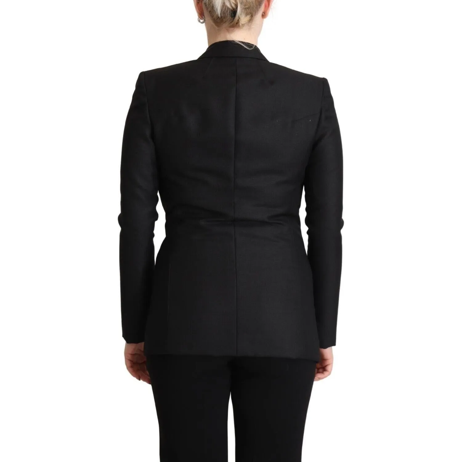 Costume National Elegant Black Double-Breasted Blazer