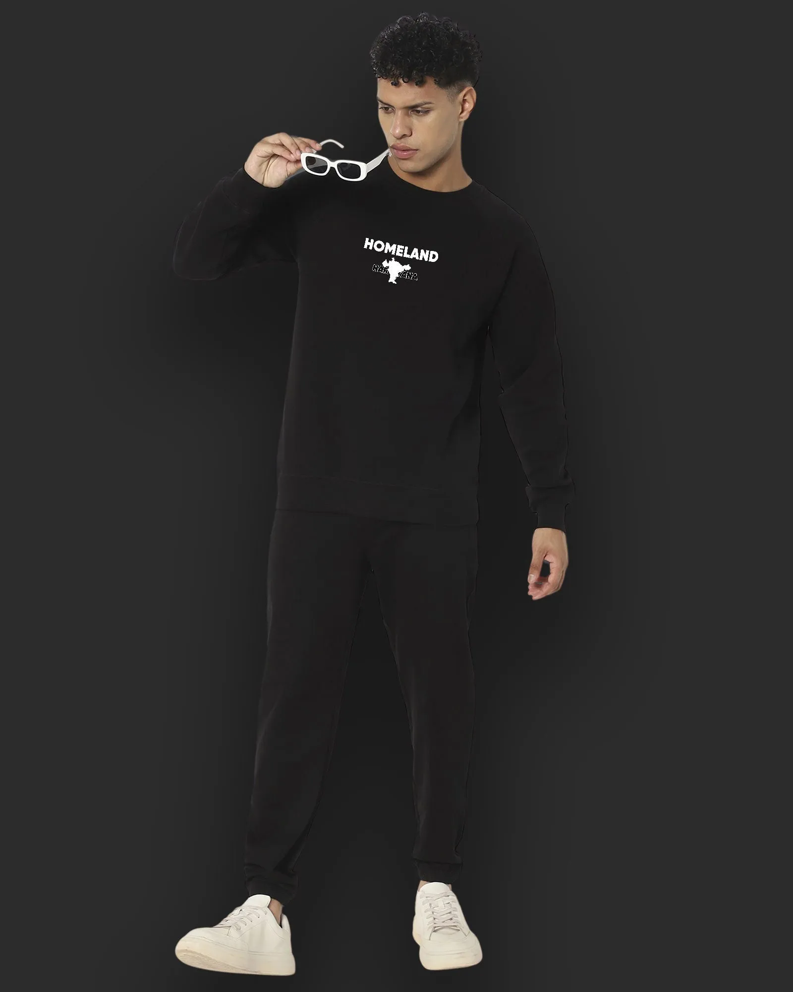 Dhanwaad HW Crew Sweatshirt: Black