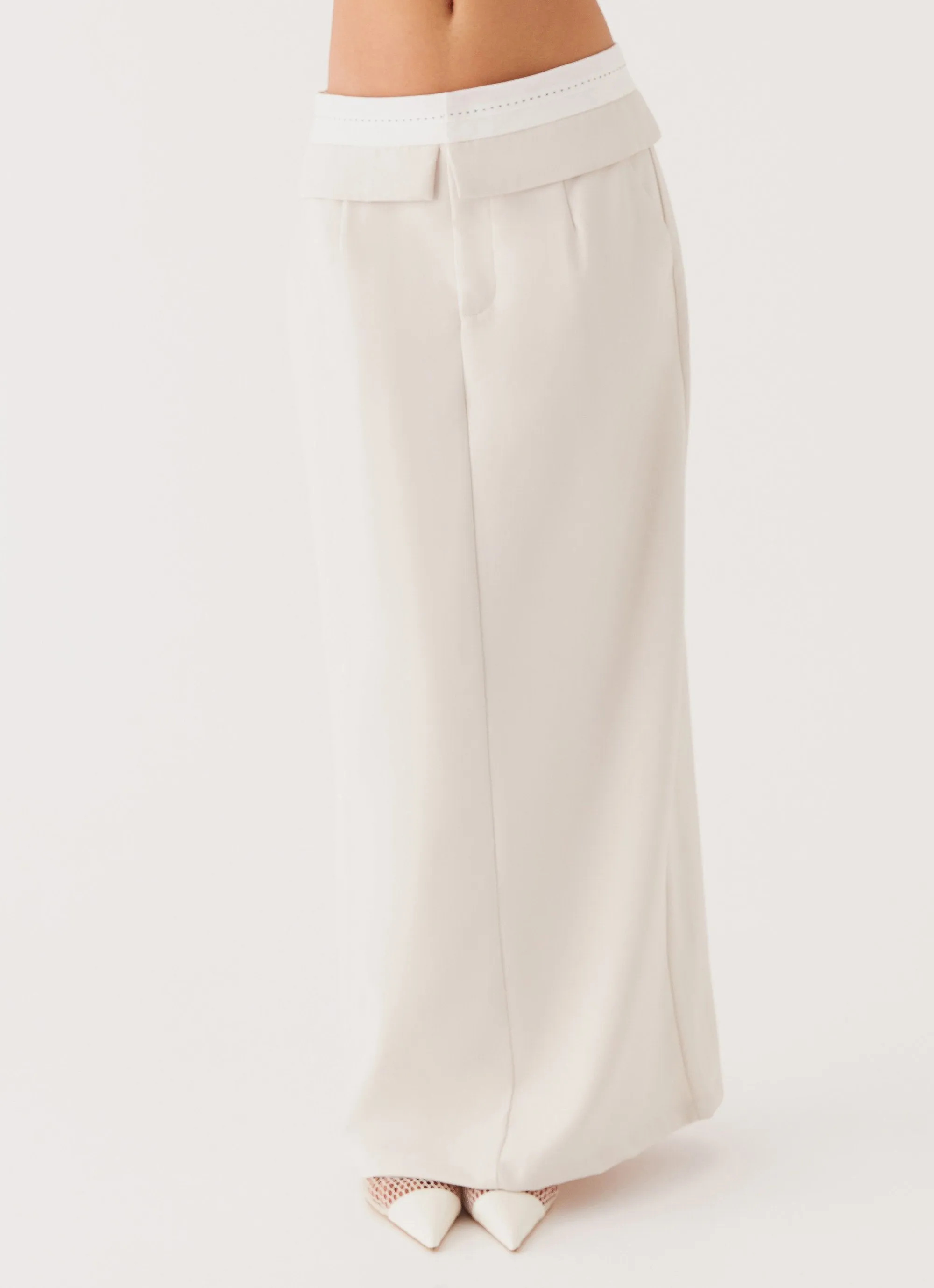 Don't Kill My Vibe Maxi Skirt - Ivory