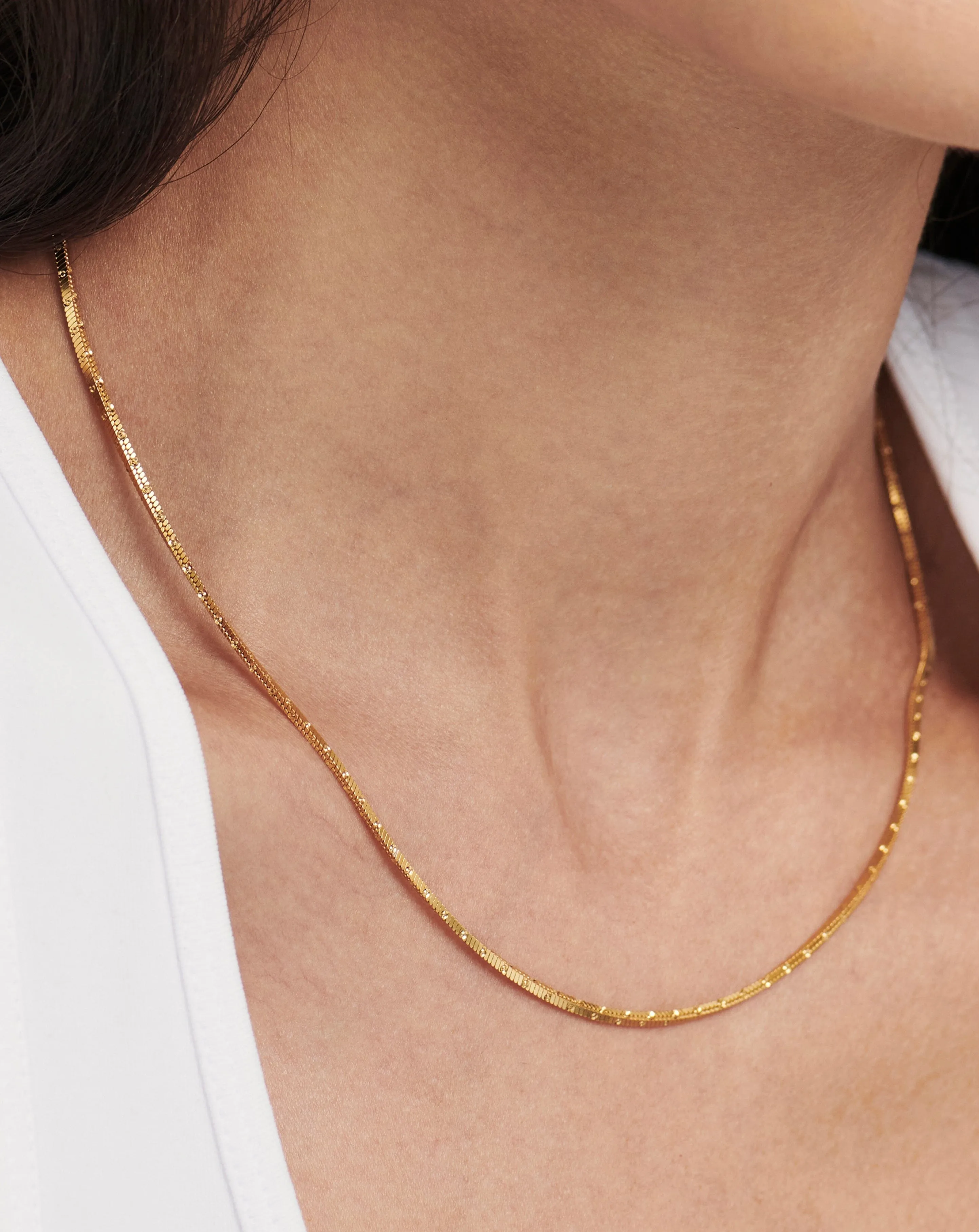 Dotted Snake Chain Necklace