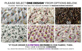 Dream Catcher Apparel Fabric 3Meters , 6 Designs | 8 Fabrics Option | Boho Fabric By the Yard | 040