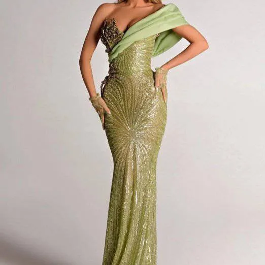 Eve Strapless Sequined Maxi Dress