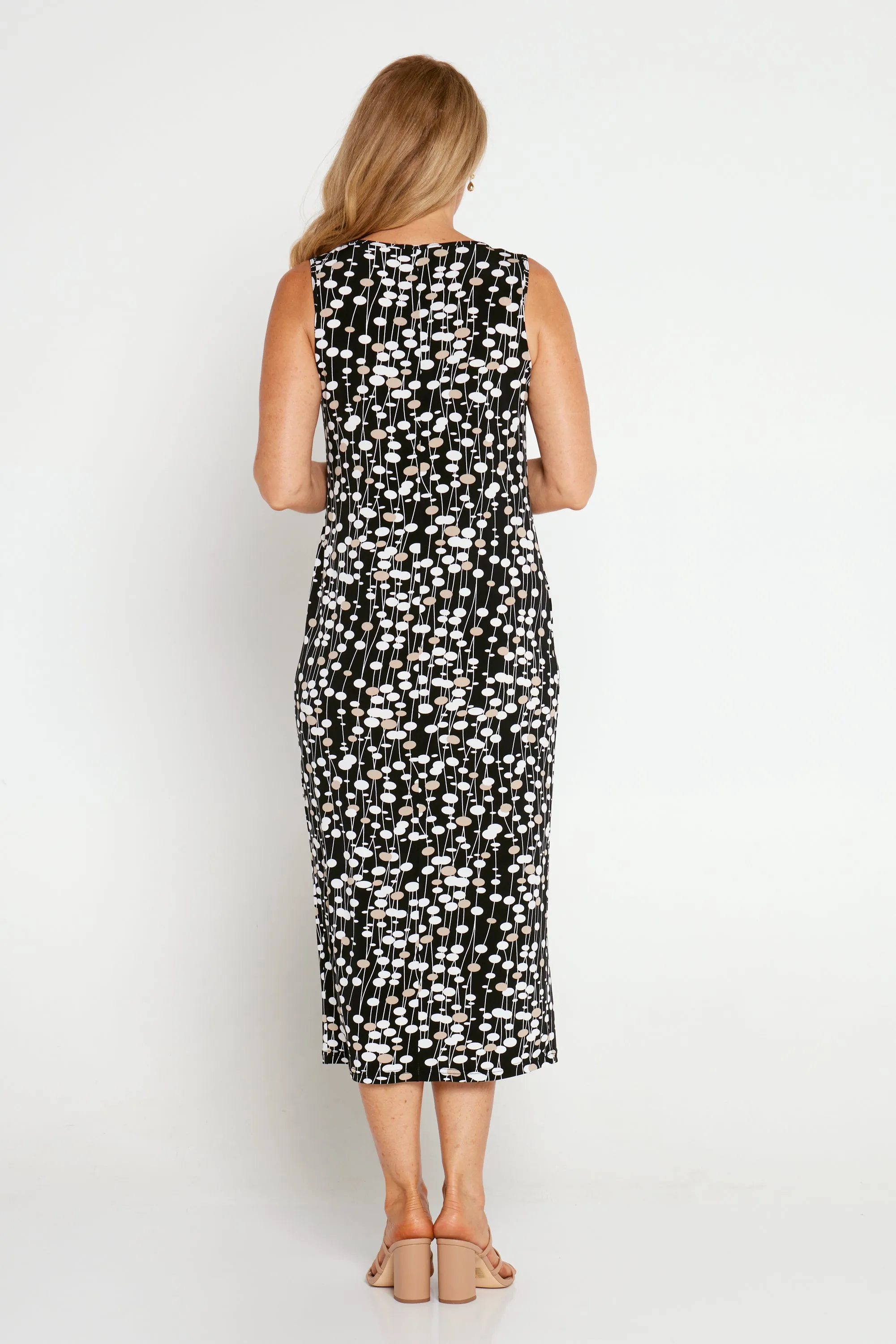 Findon Midi Slip Dress - Pebble Print