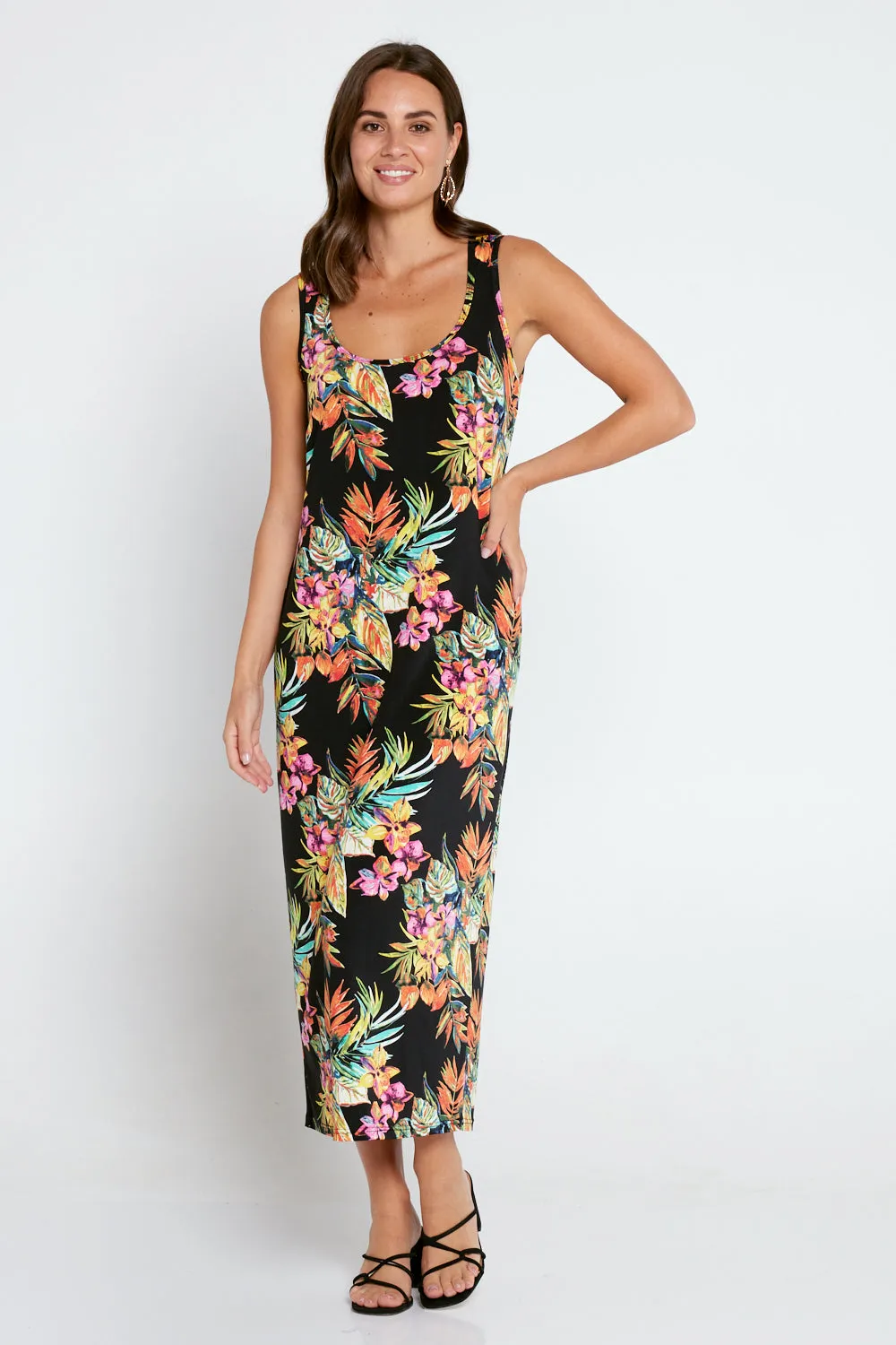 Findon Midi Slip Dress - Tropical Nights